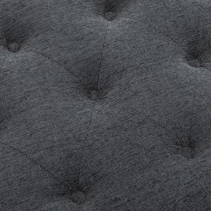 58’’ Storage Bench for Bedroom, Upholstered Button-Tufted Ottoman with Solid Wood Legs, Large End of Bed Shoe Cabinet, Window Seat Foot Rest Stool for Entryway, Closet, and Living Room (Dimgray)-PawvioPets