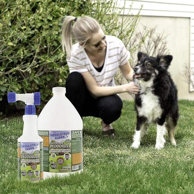 Amazing Outdoor Deodorizer odor eliminator Natural Enzyme Just Spray & Walk Away Grass, AstroTurf, Dog Runs, Patios, Decks, Fences & More Vet Approved - 32oz 2pk odor eliminator for strong odor-PawvioPets