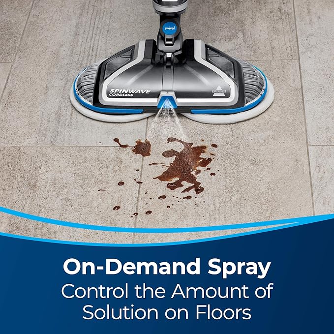 BISSELL Spinwave Cordless Hard Floor Expert Spin Mop Cleaner 18V with washable mop pads for sealed hard floors-PawvioPets