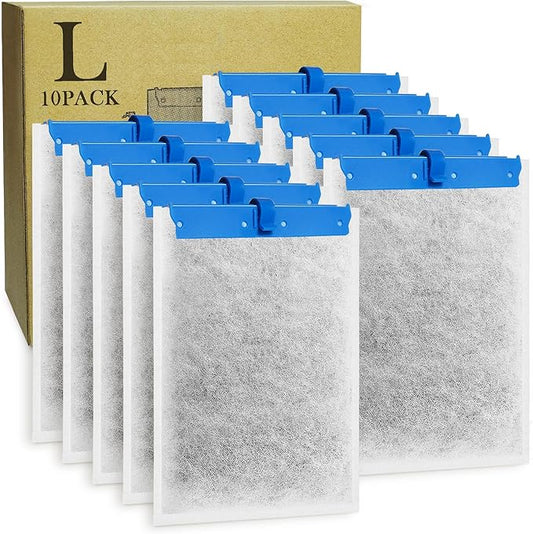 10 Pack Large Replacement Filter Cartridges Compatible with Tetra Whisper Bio-Bag Filters Large Aquarium Filter Cartridges for Whisper 20i/40i IQ20/30/45/60-PawvioPets