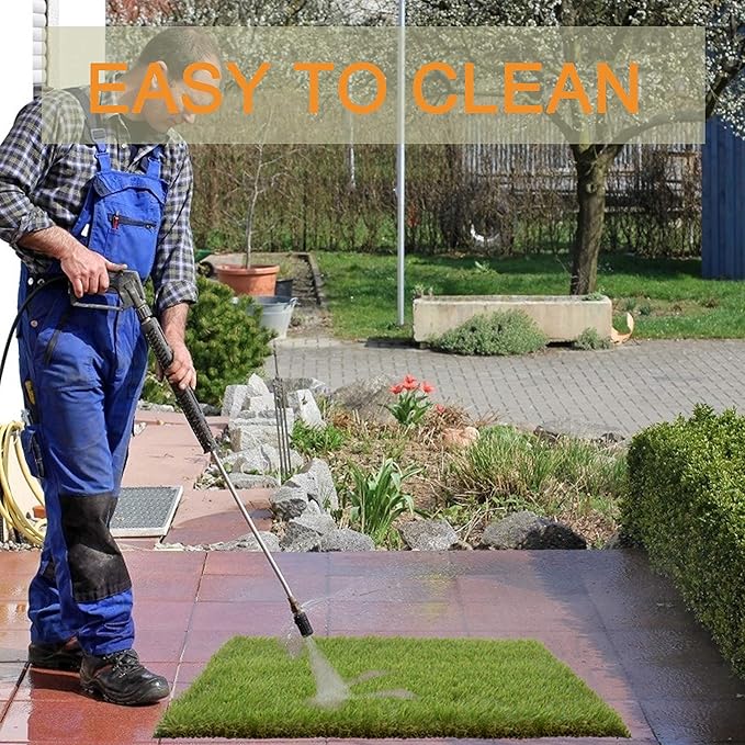 Dog Grass Large Potty Patch, Artificial Dog Grass Bathroom Turf for Pet Training, Washable Puppy Pee Pad, Perfect Indoor/Outdoor Portable Potty Pet Loo (Replacement Grass for 41"X26.8" Tray)-PawvioPets