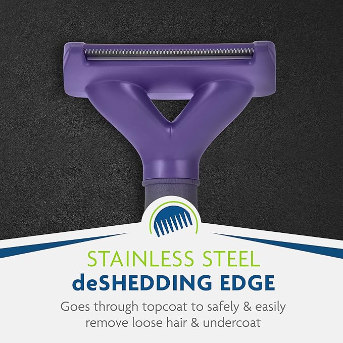 FURminator® deShedding Tool For Medium/Large Cats, Long Hair, Removes Loose Hair From Shedding-PawvioPets