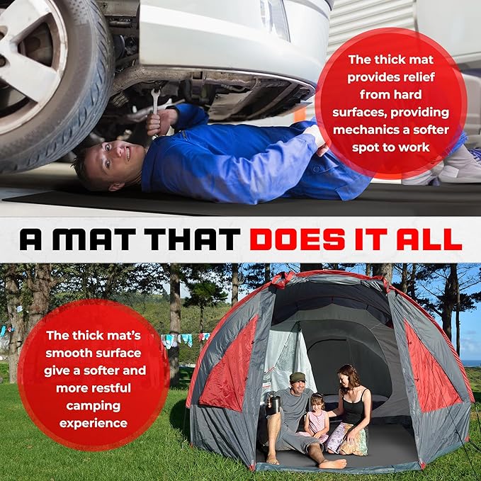 8FT x 4FT Extra Large Exercise Mat - PVC Floor Workout Mat with Carry Bag, Cleaning Cloth - Non slip Thick Workout Mats for Home Gym Flooring, Fitness Training Mat for Weights Pilates Cardio-PawvioPets