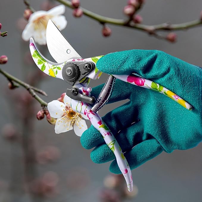 Gardening Tools – 42 Piece Premium Gardening Tool Set,Heavy Duty Hand Tools with Fashion Garden Tools Organizer Handbag,Rust-Proof Gardening Tool Kit, Ideal Gardening Gifts for Women(Pink Floral)-PawvioPets