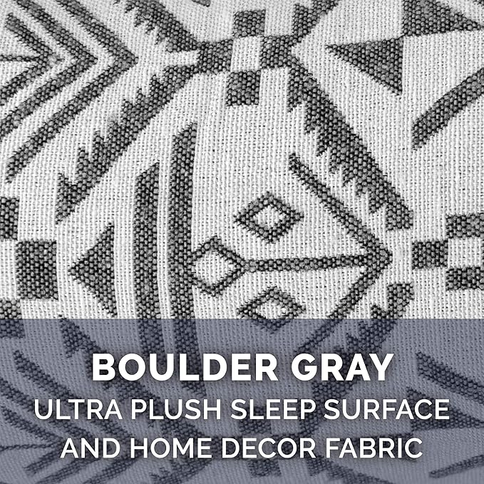 Furhaven Orthopedic Dog Bed for Large Dogs w/ Removable Bolsters & Washable Cover, For Dogs Up to 125 lbs - Plush & Southwest Kilim Woven Decor Sofa - Boulder Gray, Jumbo Plus/XXL-PawvioPets