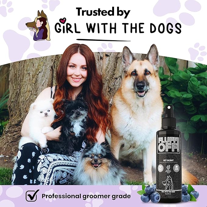 FLUFF OFF Pet Scent (Blueberry Bubblegum) 8 Oz - for Cats and Dogs - Made in USA-PawvioPets