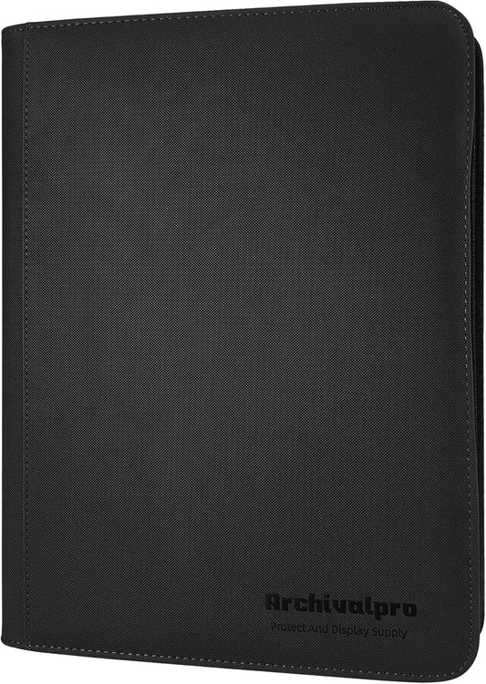 9 Pockets Premium Card Binder 360 Cards Trading Card Binders Zip Card Storage Display Album(9 Pocket 360 Card Slot,Black)