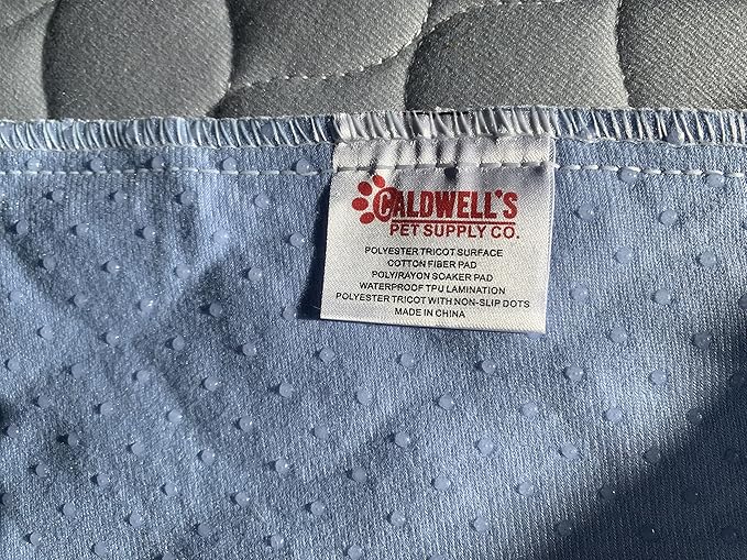 Caldwell's Pet Supply Co. 60x60 Potty Pads, Washable Pee Pads for Dogs, Reusable Pee Pad for Dogs, Puppy Potty Mat, Whelping Rug, Reusable Puppy Mat, Waterproof Rug for Dog, for Large Dog-PawvioPets