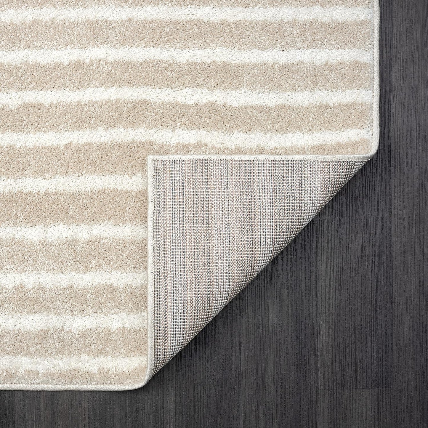 Abani Area Rug for Living Room - Nuevo 2' 6" x 6' Beige Arch Pattern Area Rug, Soft and Durable Living Room Rug, Stain and Fade Resistant, Chic Modern Design, Pet & Kid Friendly