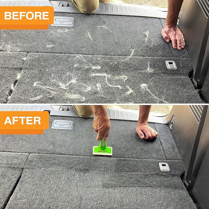 FurDozer X6 Pet Hair Remover & Auto Detailing Tool - Cat & Dog Hair Remover for Carpets, Car Interiors, Couches, Bedding, & Pet Furniture - Reusable Pet Hair Removal Tool for Cat and Dog Fur & Lint-PawvioPets