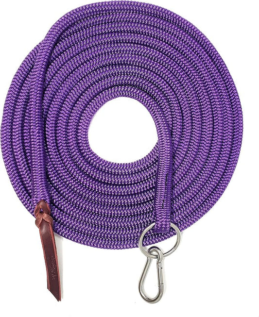 22' Long Line with SS O Ring and Carabiner (Purple)-PawvioPets