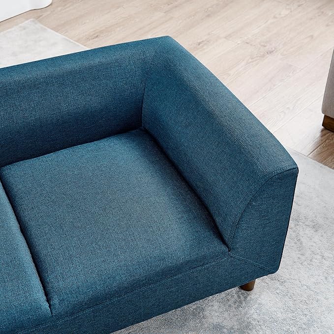 Dog Sofa Couch for Medium to Large Dogs, Memory Foam Dog Sofa Bed, Modern Elevated Pet Couch Bed with Wooden Legs, Light Grey-PawvioPets