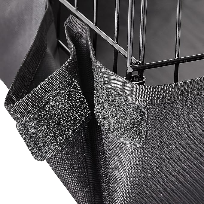 Amazon Basics Leakproof Canvas Bottom Guinea Pig Pet Cage with Divider Set, Black, 47.6"L x 24.2"W x 14.0"H-PawvioPets