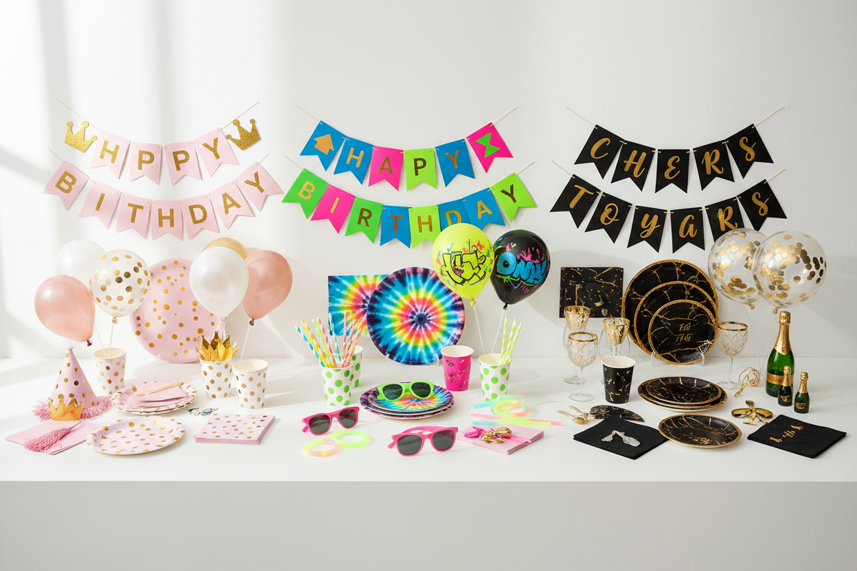 Themed Party Kits

Enjoy hassle-free planning with our ready-to-use themed party kits. Each set includes matching decorations, tableware, and accessories for kids’, teens’, and adult celebrations. (make it real pohto)
