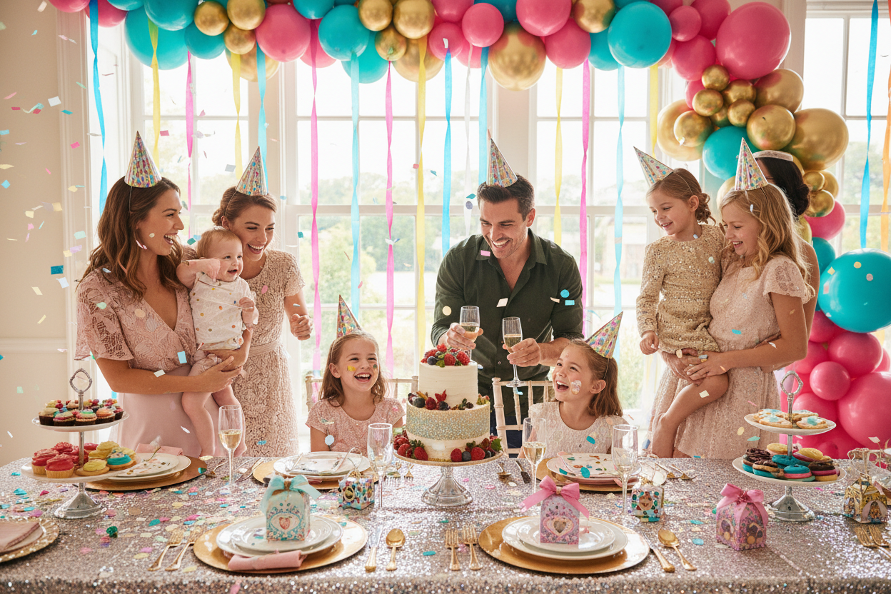 Welcome to PartyPop Hub, your trusted destination for fun, stylish, and high-quality party supplies. We believe every celebration — big or small — deserves to be unforgettable, and our mission is to make party planning easier, brighter, and more joyful for families and event planners across America. (make it real photo)